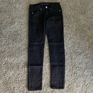 American Eagle stretch skinny acid wash jeans